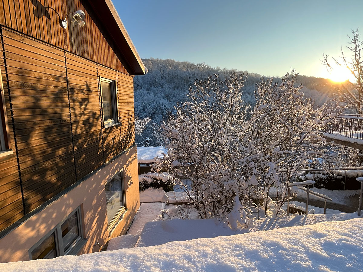 Winterbild im Casa Smi